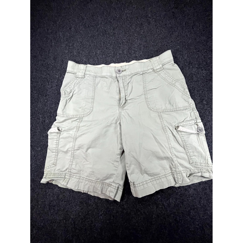 Lee Cargo Bermuda Shorts Women's 12 Sage Green Utility Pockets Y2K Outdoor Wear